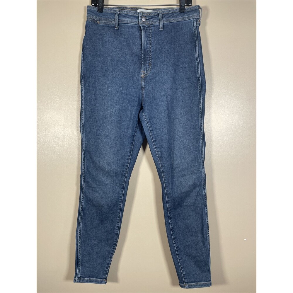 Everlane The Way High Skinny Jean Size 31 X 28 Stretch Cotton Blue Denim